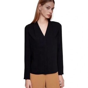 Aritzia Babaton Classic Black Power Blouse